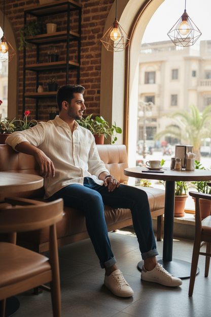 جينز سادة رجالي تركي — قطن 95% | مقاسات 30 حتى 50